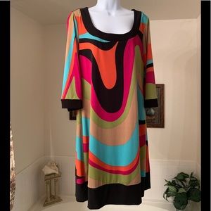 Tiana Bright Patterned Shift Dress